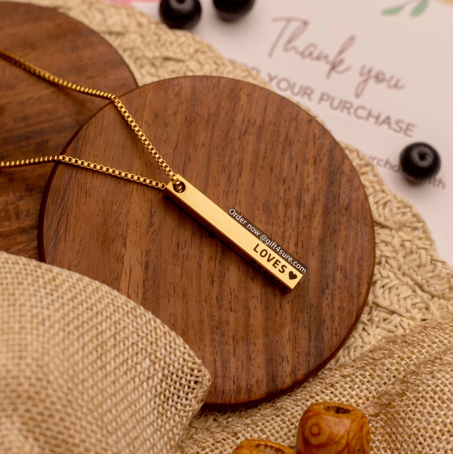 GOLD – BAR PENDENT