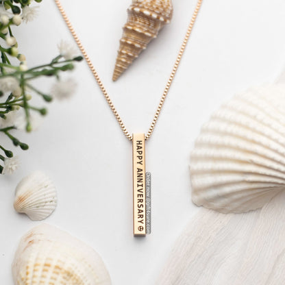 ROSE GOLD – BAR PENDENT