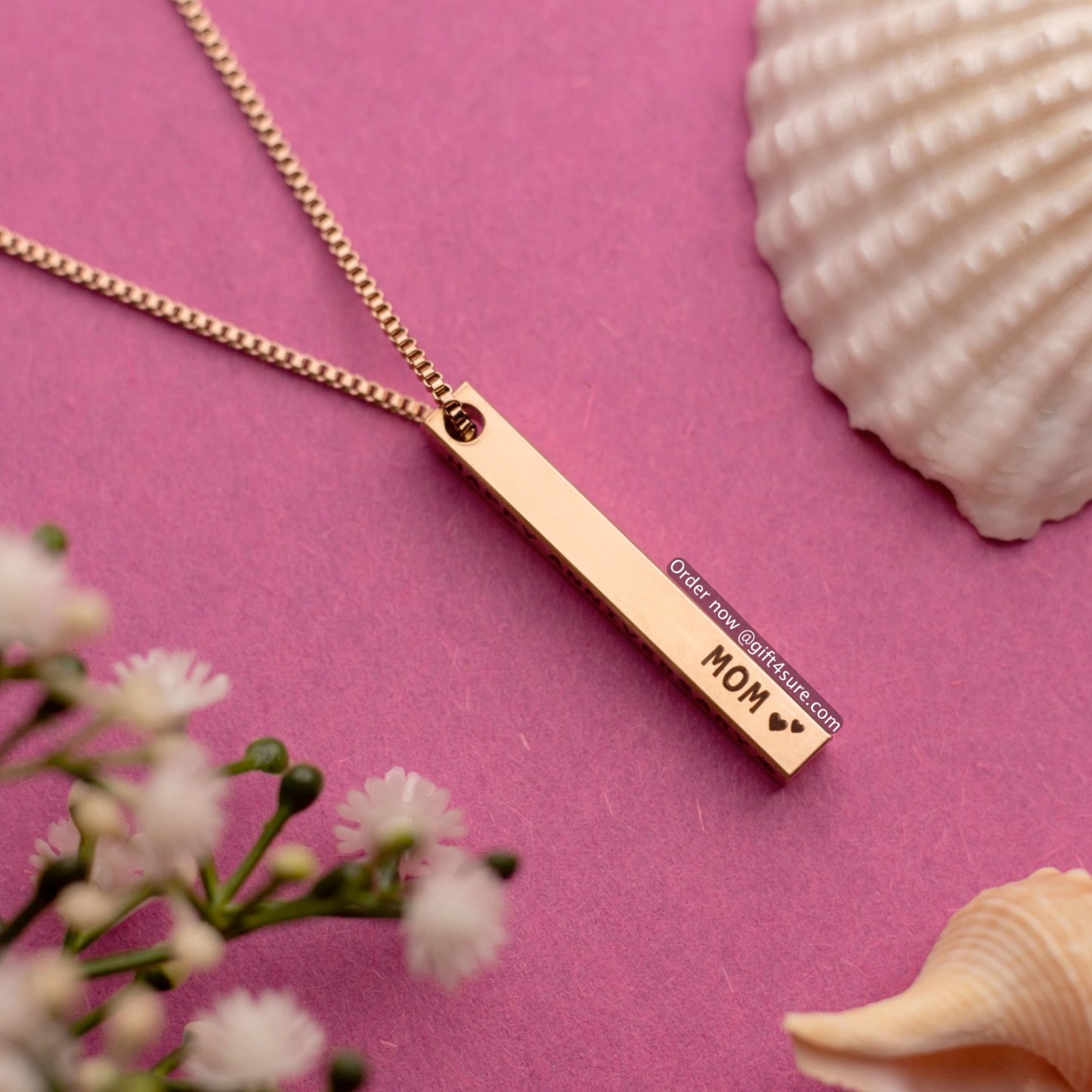 ROSE GOLD – BAR PENDENT