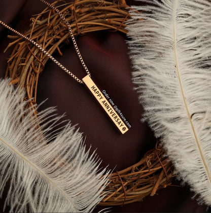 ROSE GOLD – BAR PENDENT