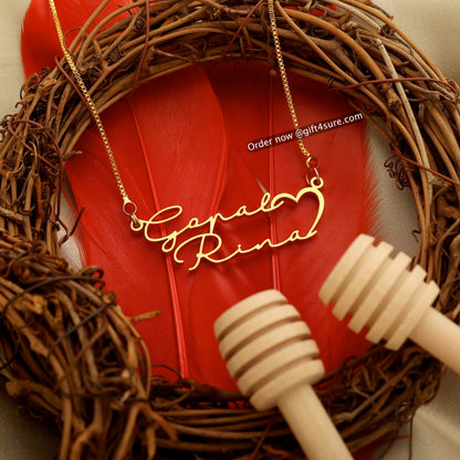 SIGNATURE STYLE COUPLE NAME NECKLACE