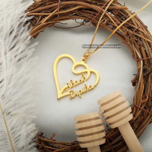 SPECIAL LOVE STYLE COUPLE NAME NECKLACE