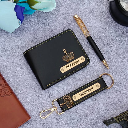 MEN'S WALLET COMBO (WALLET + PEN + KEYCHAIN)