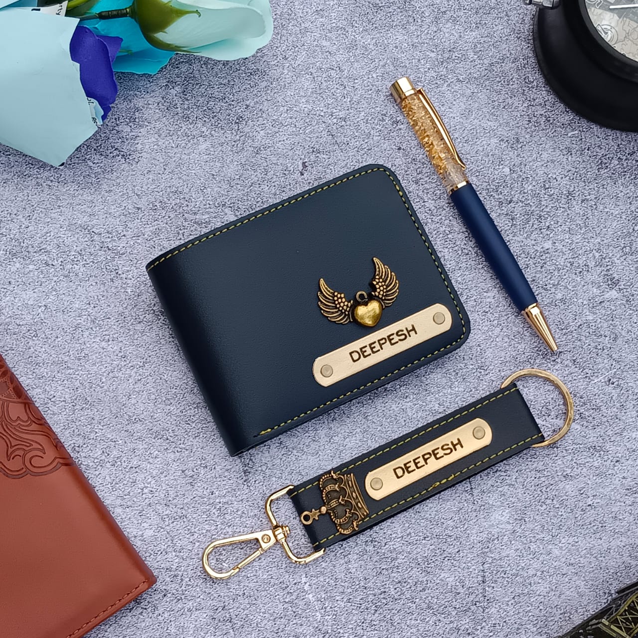 MEN'S WALLET COMBO (WALLET + PEN + KEYCHAIN)